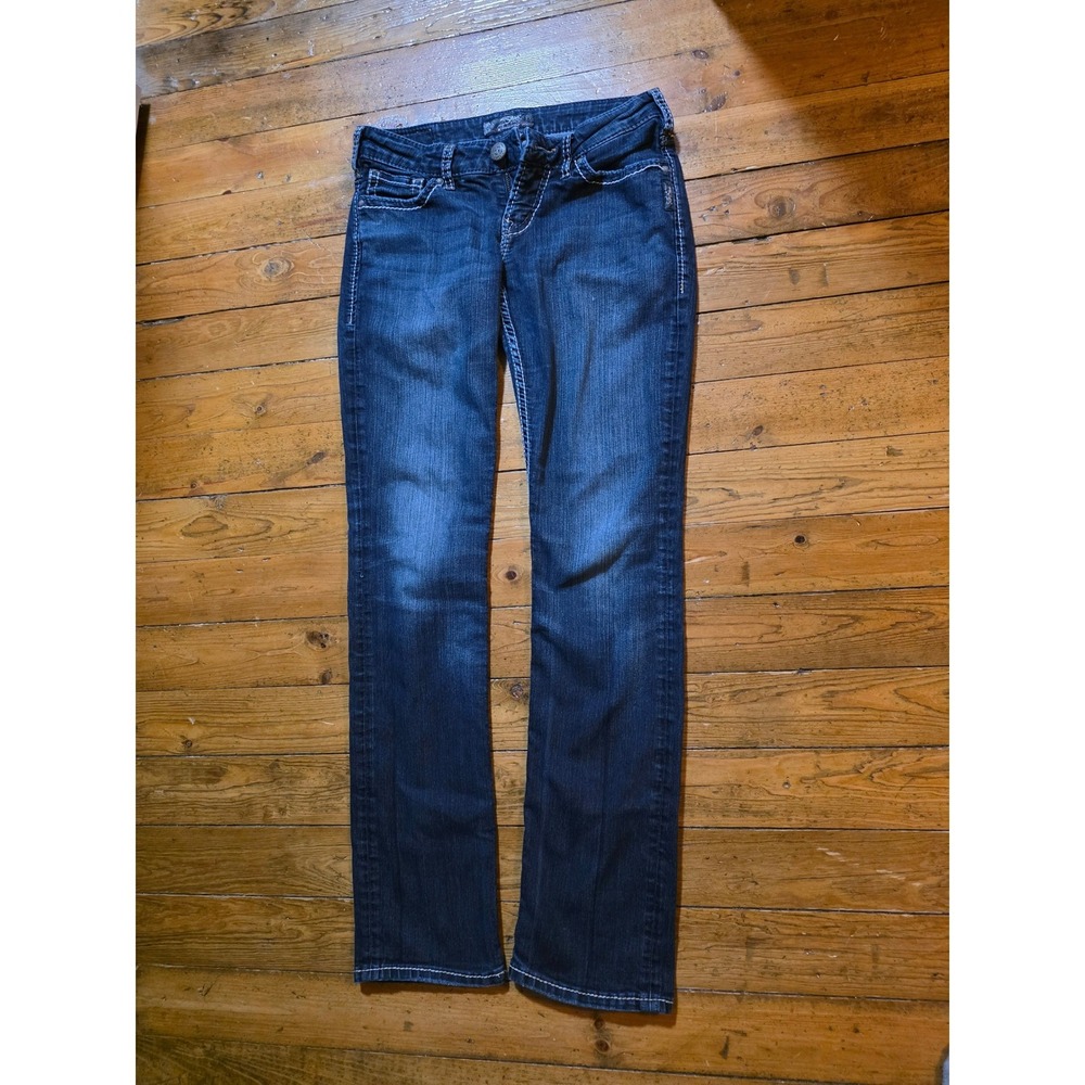 Silver Jeans Co‎ Suki Mid Slim Bootcut Dark Wash Indigo Denim Jeans W28
